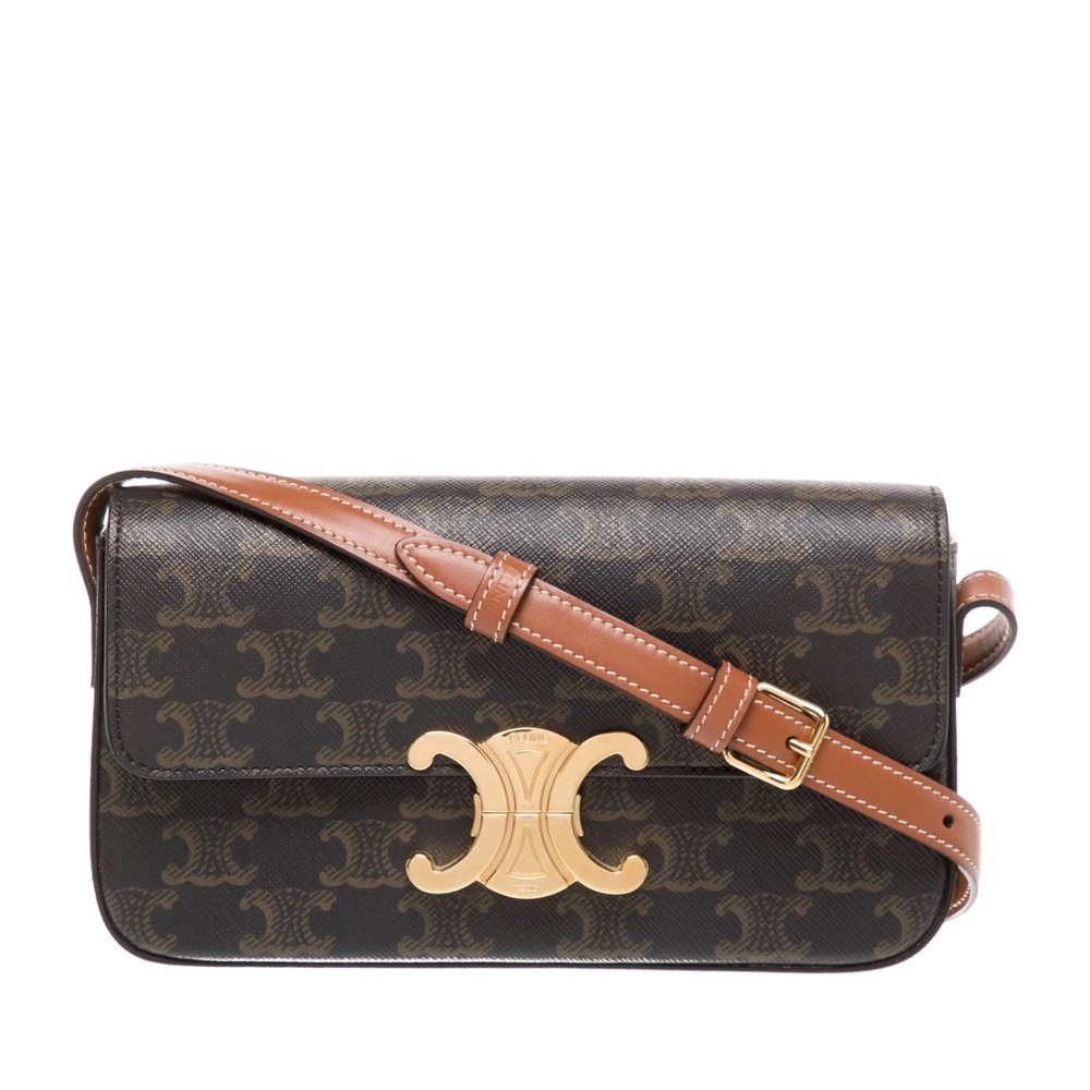Brand New CELINE SHOULDER BAG CLAUDE IN TRIOMPHE CANVAS & CALFSKIN Authenticated - Picture 3 of 16